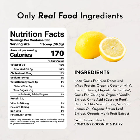 Just Ingredients Lemon Swish Protein Powder Just Ingredients Protein Powder Just Ingredients
