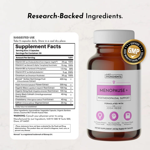 Just Ingredients Menopause+ Just Ingredients