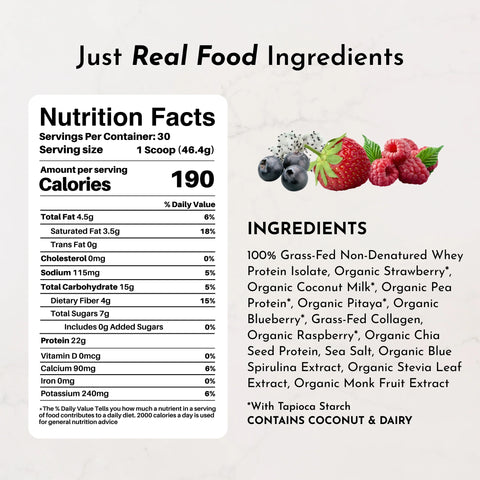 Just Ingredients Mountain Berry Protein Powder Protein Powder Just Ingredients