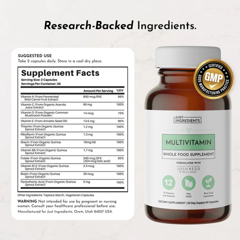 Just Ingredients Multivitamin Supplement Multivitamin Supplement Just Ingredients