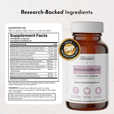 Just Ingredients Perimenopause Support Just Ingredients