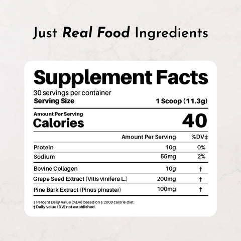Just Ingredients Plain Collagen Peptides Protein Powder and Collagen Just Ingredients