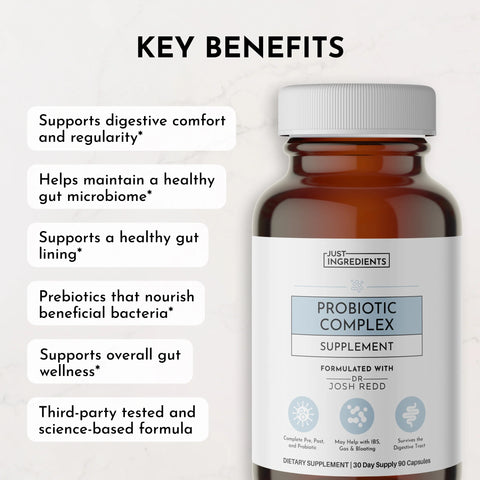 Just Ingredients Probiotic Complex Capsules Dietary Supplement Just Ingredients