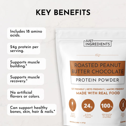 Just Ingredients Roasted Peanut Butter Chocolate Protein Powder Just Ingredients Protein Powder Just Ingredients