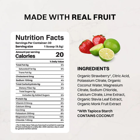 Just Ingredients Strawberry Limeade Electrolytes Stick Electrolytes Stick Just Ingredients