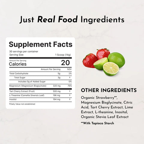 Just Ingredients Strawberry Limeade Nighttime Relax Supplement Just Ingredients