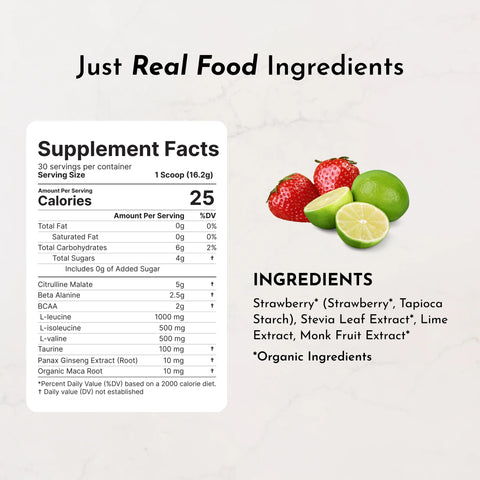Just Ingredients Strawberry Limeade Pre-Workout Just Ingredients