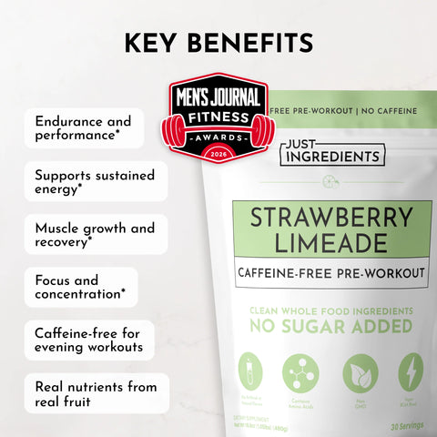 Just Ingredients Strawberry Limeade Pre-Workout Just Ingredients