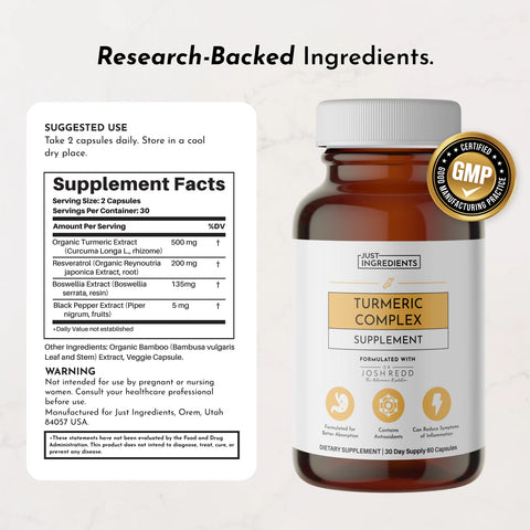 Just Ingredients Turmeric Complex Just Ingredients