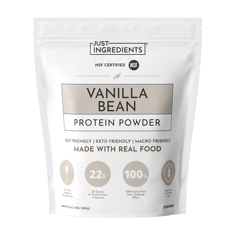 Just Ingredients Vanilla Bean Protein Powder Protein Powder and Collagen Just Ingredients
