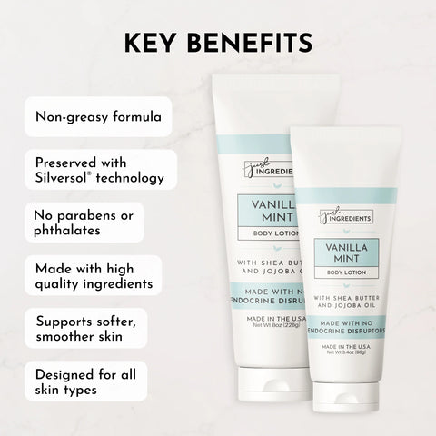 Just Ingredients Vanilla Mint Body Lotion Body Lotion Just Ingredients