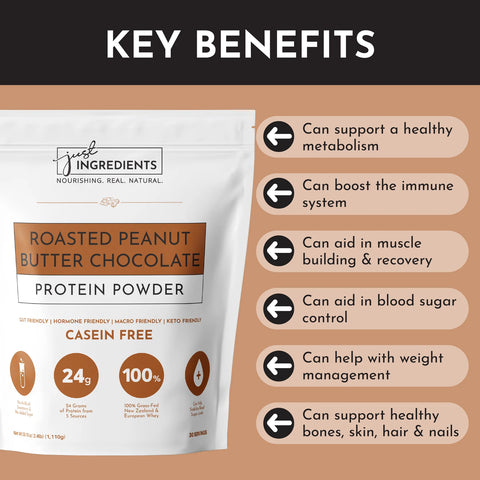 Just Ingredients Roasted Peanut Butter Chocolate Protein Powder