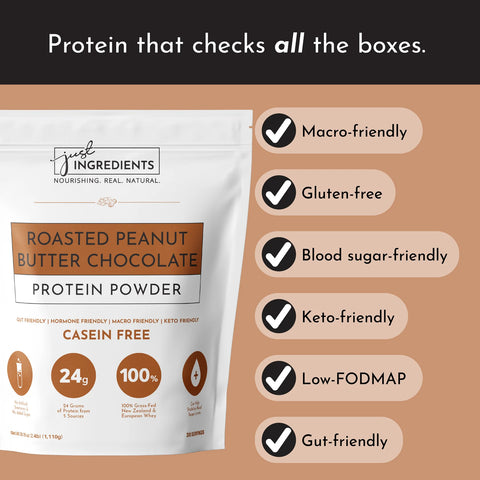 Just Ingredients Roasted Peanut Butter Chocolate Protein Powder