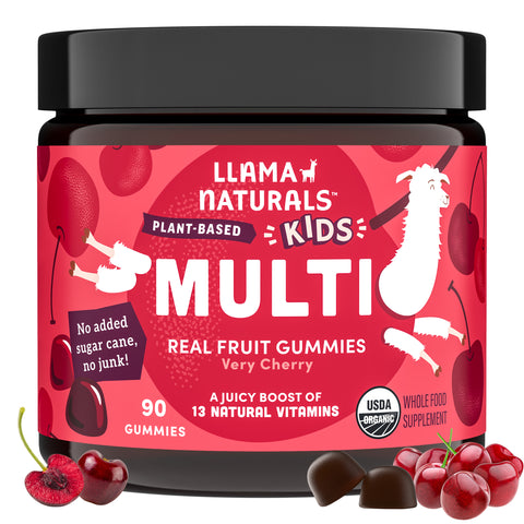 Llama Naturals Organic Kids Multivitamin Gummies - Cherry (90 CT)