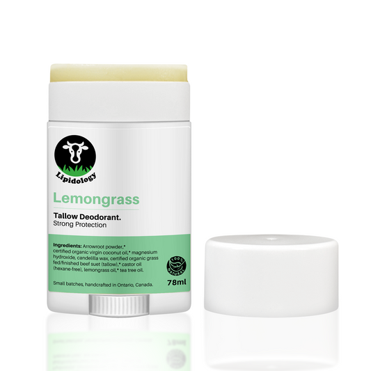 Lemongrass, Deodorant, Organic Grass-Fed/Finished Tallow 78 ml