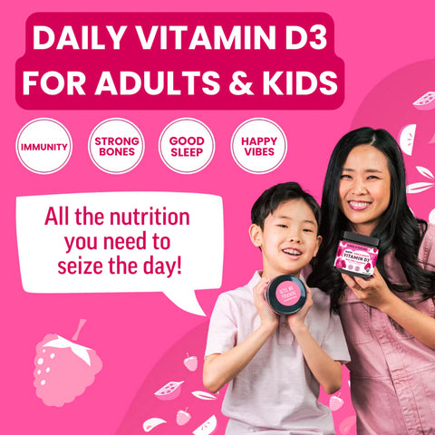 Llama Naturals Kids & Adult Vitamin D3 + K2 Gummies, Raspberry (60 ct) Vitamins & Supplements Llama Naturals