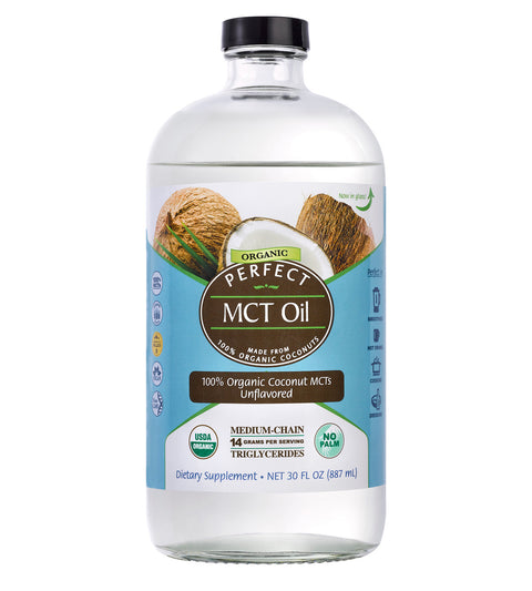 Perfect MCT Oil - 100% Organic Coconut MCTs - 30oz Unflavoured