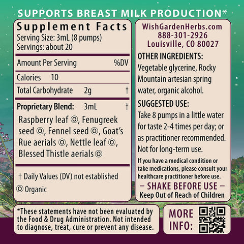 Wishgarden Herbs Milk Rich Supply Booster (2oz Pump)