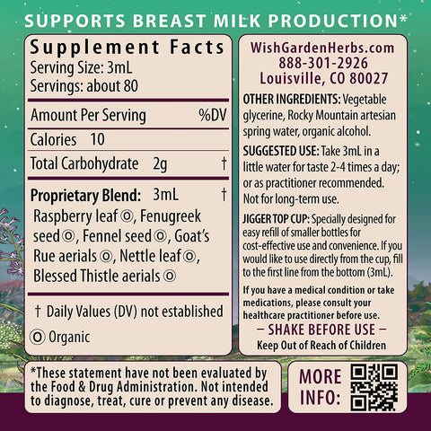Wishgarden Herbs Milk Rich Supply Booster (2oz Pump)