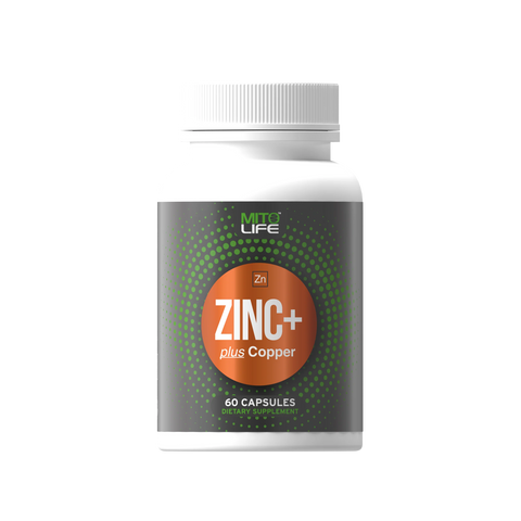 MitoLife ZINC+ (PLUS COPPER) (60 Count - DOM 5/24)