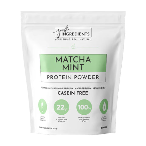 Just Ingredients Matcha Mint Protein Powder