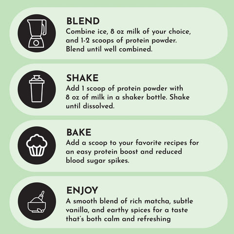 Just Ingredients Matcha Mint Protein Powder