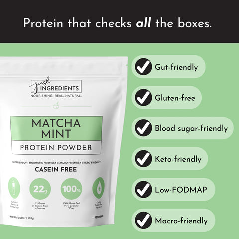 Just Ingredients Matcha Mint Protein Powder