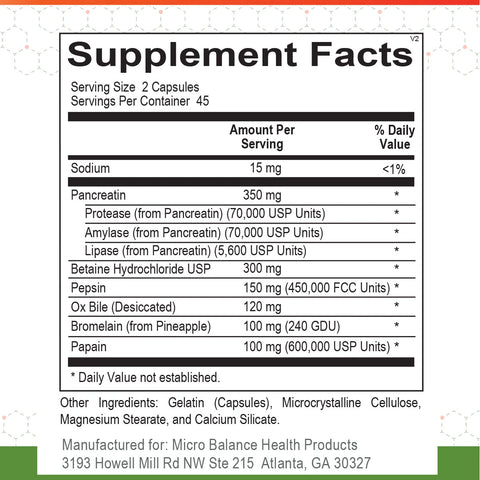 Micro Balance Health Products Digest Assist