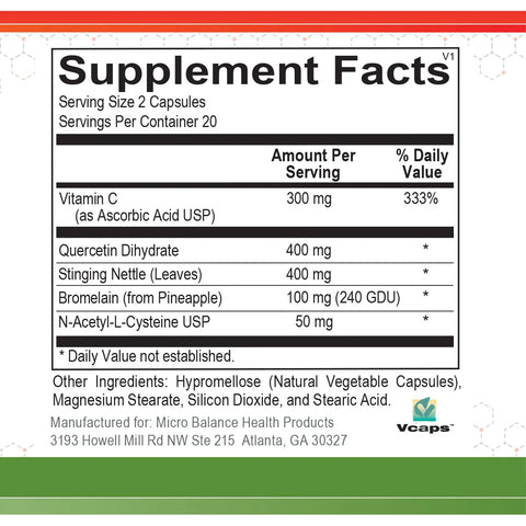 Micro Balance Health Products Histamine Relief Dietary Supplement Micro Balance Health Products