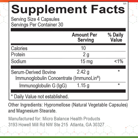 Micro Balance Health Products IgG Gut Protect Dietary Supplement Micro Balance Health Products