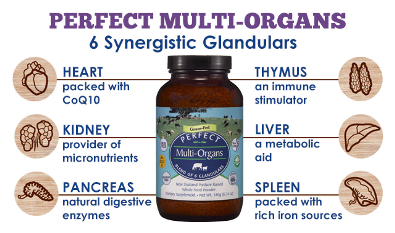 Perfect Multi-Organs Powder - A Blend of 6 Glandulars - 180g