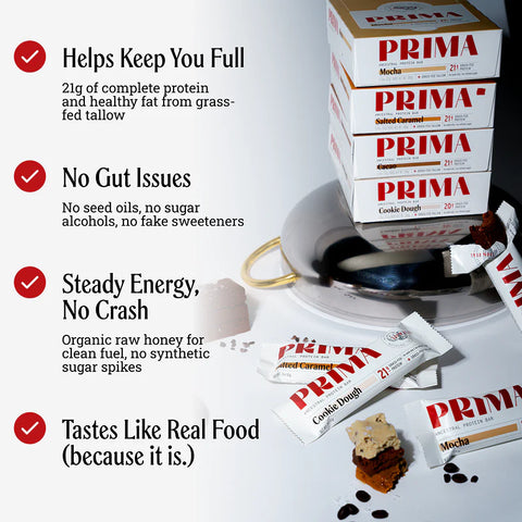 Prima Ancestral Protein Bar - Salted Caramel (Box of 7 bars) Protein Bar Prima