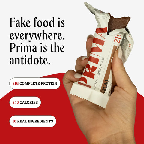Prima Ancestral Protein Bar - Cacao (Box of 7 bars) Protein Bar Prima