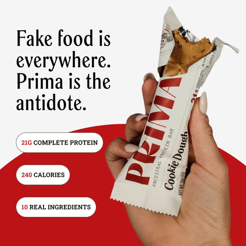 Prima Ancestral Protein Bar - Cookie Dough (Box of 7 bars) Protein Bar Prima