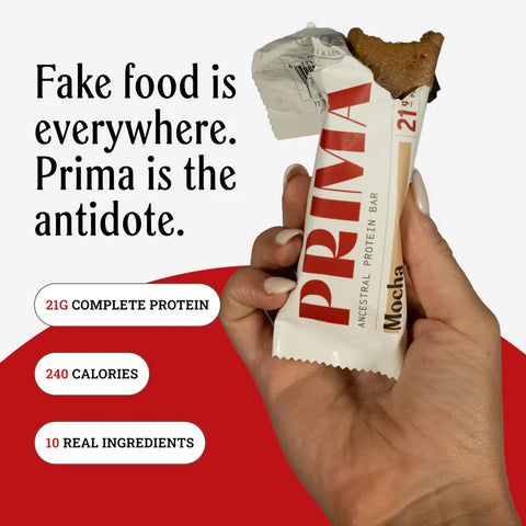 Prima Ancestral Protein Bar - Mocha (Box of 7 bars) Protein Bar Prima