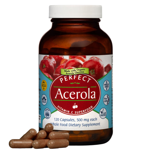 Perfect Acerola - Vitamin C Superfood - 120 Capsules Vitamins & Supplements Perfect Supplements
