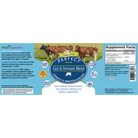 Perfect Gut & Immune Blend - 150 Capsules Dietary Supplement Perfect Supplements