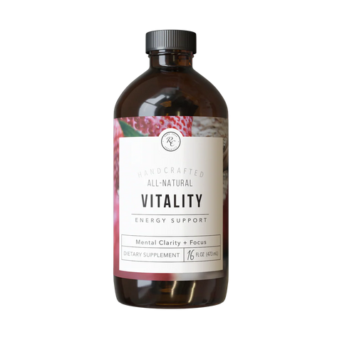 Rowe Casa Organics Vitality Energy Support | 16 Oz (Caffeinated) Dietary Supplement Goodie Vibes