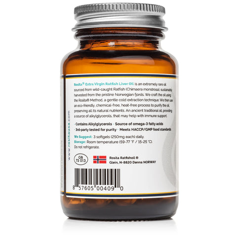 Rosita Extra Virgin Ratfish Liver Oil Softgels Dietary Supplement Goodie Vibes