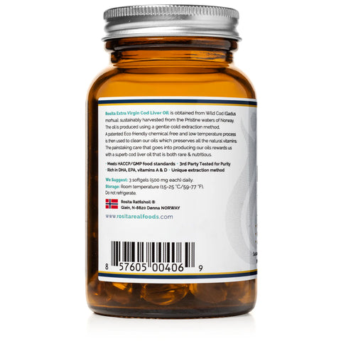 Rosita Extra Virgin Cod Liver Oil Softgels