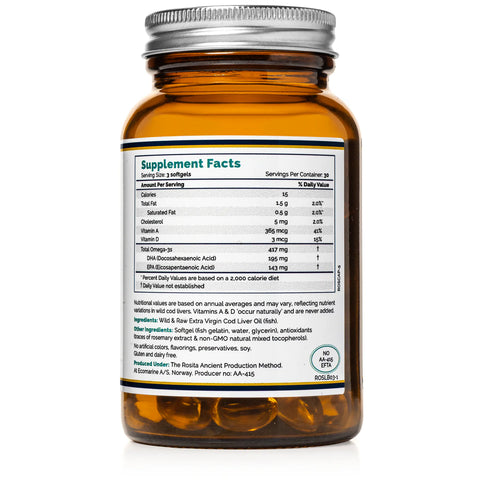 Rosita Extra Virgin Cod Liver Oil Softgels