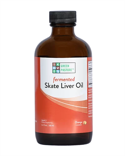 Green Pasture Fermented Skate Liver Oil, Orange – Liquid 180 ml