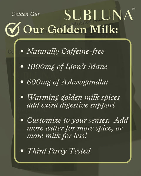 SubLuna Golden Gut: Golden Milk for the Gut Brain