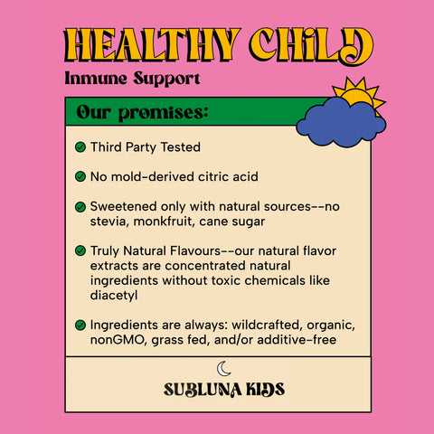 SubLuna Healthy Child: Immune & Illness Gummy Dietary Supplement SubLuna
