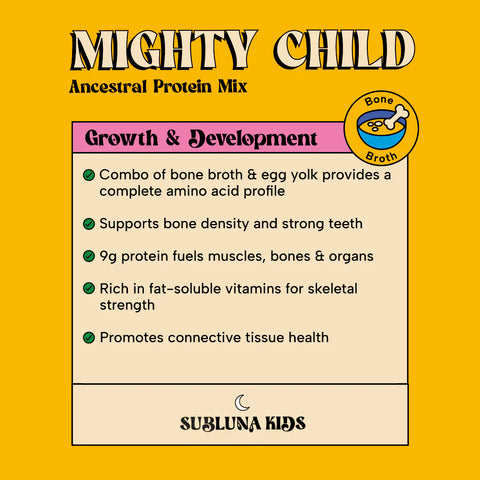 SubLuna Mighty Child: Ancestral Protein Chocolate Mix Multivitamin Supplement SubLuna