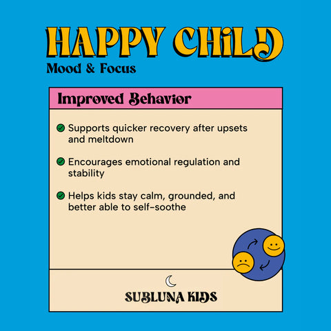 SubLuna Happy Child: Mood & Brain Gummy - Pina Colada Flavor Gummies Goodie Vibes
