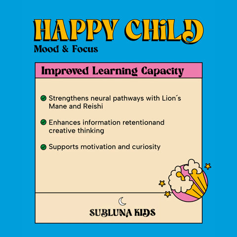 SubLuna Happy Child: Mood & Brain Gummy - Pina Colada Flavor Gummies Goodie Vibes
