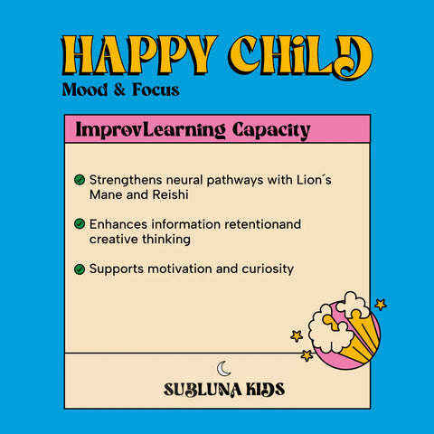 SubLuna Happy Child: Mood & Brain Gummy - Pina Colada Flavor Gummies Goodie Vibes