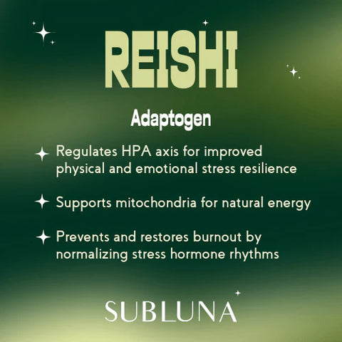 SubLuna Reishi Mushroom Triple Extract® with Nano Extraction Technology Supplement SubLuna