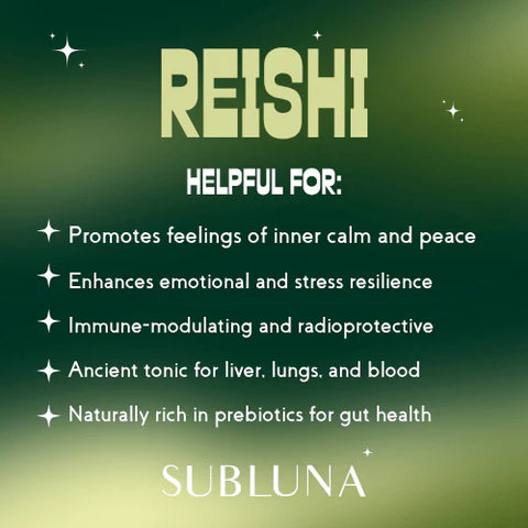 SubLuna Reishi Mushroom Triple Extract® with Nano Extraction Technology Supplement SubLuna